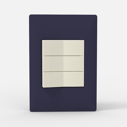 [CAM4203] TAPA 3 MODULOS SIGLO XXII AZUL 