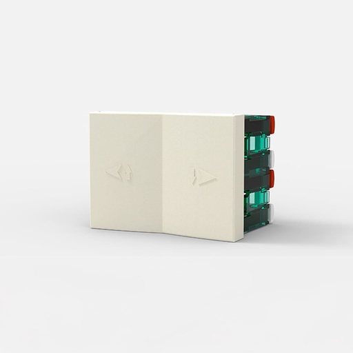 [CAM9535] MOD.INT.P/PERS. 6 BORNES CIRC.INDEPEND., SIGLO XXII - BLANCO