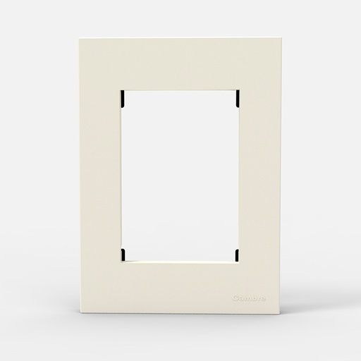 [CAM4998] TAPA Y DISTANCIADOR BAUHAUS BLANCA SIN RIBETE