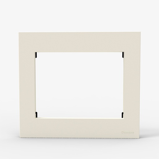 [CAM4973] TAPA Y DISTANCIADOR BAUHAUS 8 MODULOS BLANCA