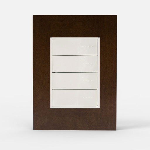 [CAM4969] TAPA Y DISTANCIADOR BAUHAUS MADERA NOGAL