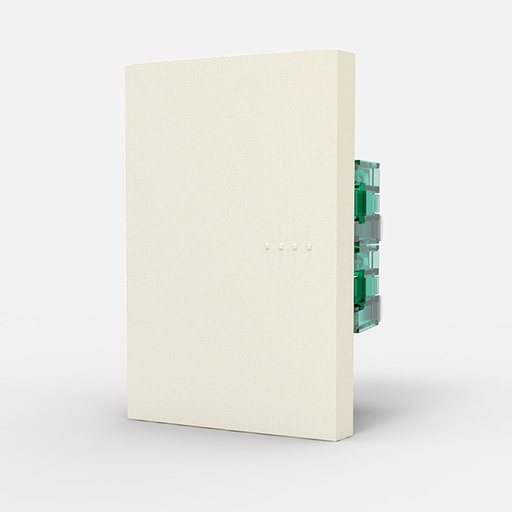 [CAM6048] MOD.INTERRUP. BIP.4 VIAS, TECLA CUADRUPLE, BAUHAUS - BLANCA