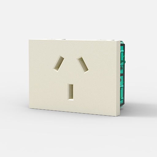 [CAM6904] MODULO TOMA BIPOLAR CON POLO A TIERRA - BLANCA