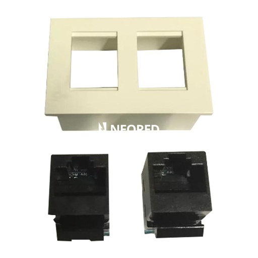 [CAM6965] MOD.2 TOMAS P/INTERCONEXION REDES - RJ45 CAT.5 - BLANCA