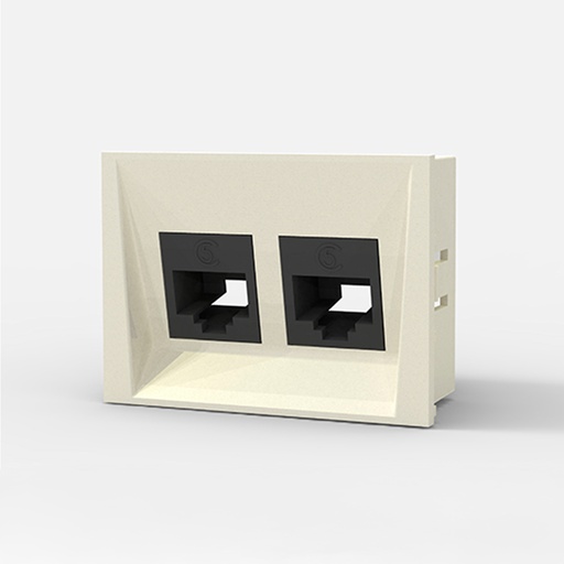 [CAM6966] MOD.2 TOMAS P/INTERCONEXION REDES - RJ45 CAT.6 - BLANCA