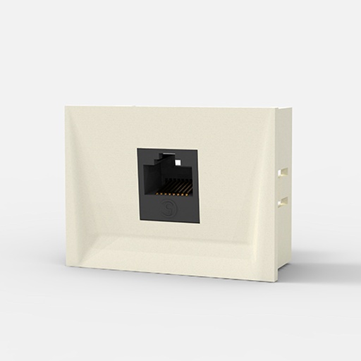 [CAM6959] MOD.1 TOMA P/INTERCONEXION REDES - RJ45 CAT.6 - BLANCA