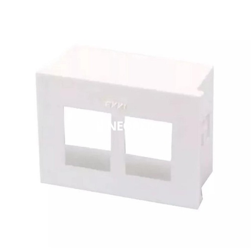 [CAM6974] CAJA DE ALOJE DOBLE PARA MOD.RJ45 Y RJ11 - BLANCA