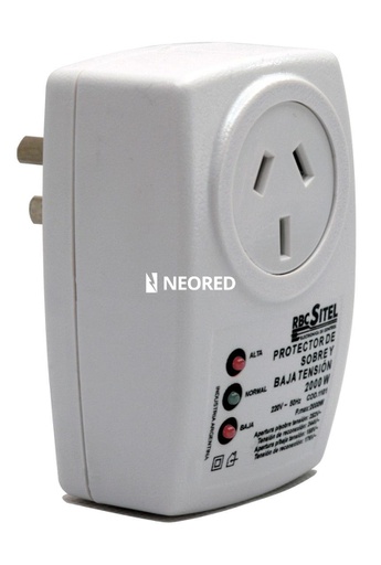 [RBC1101 BLA] PROTECTOR DE SOBRE Y BAJA TENSION INDIVIDUAL - 2000W - BLANCO