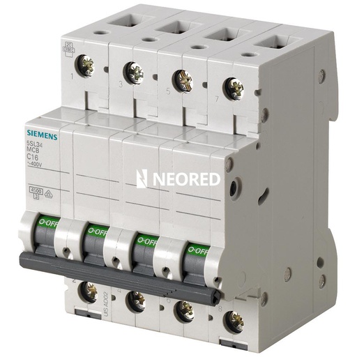 [SIE5SL3420-7MB] Interruptor Termomagnético (PIA), In:20A, Icn:4,5kA, Curva C, 4 polos