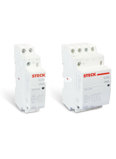 [STESDM2511M] CONTACTOR MODULAR 1NA + 1NF 25A 230VAC 50/60HZ