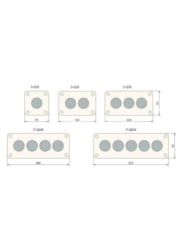 [STESQ3K] CAJA BOTONERA 145X75X57 3X22,5 IP65 SQ3K