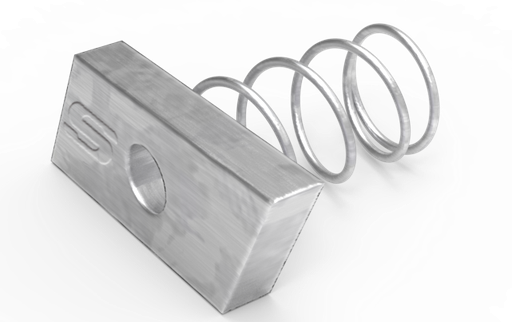 [SAMTPR-01-3/8-50] 50 TUERCAS DE PERFIL ''C'' DE 3/8''W. CINCADA C/RESORTE