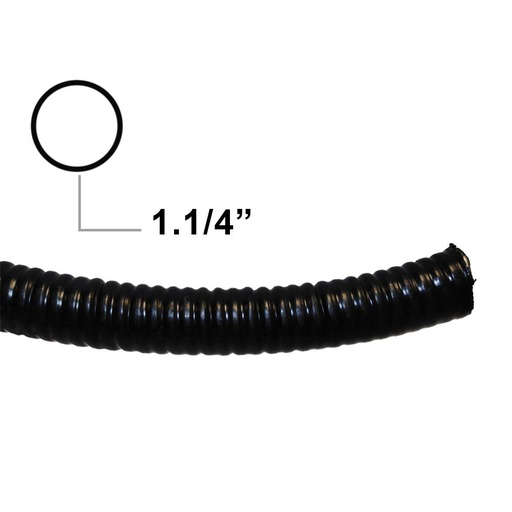 [CON80010050] CAÑO MET. FLEXIBLE TIPO RE NEGRO 1 1/4