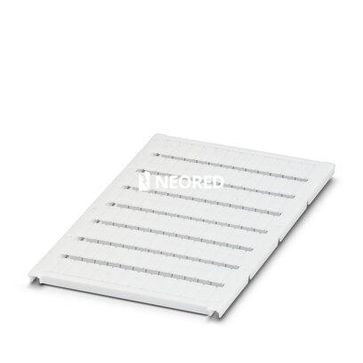 [PHO0818140] Marcador para bornes, Estera, blanco, sin rotular, rotulable con: BLUEMARK ID, BLUEMARK ID COLOR, BLUEMARK CLED, BLUEMARK LED, CMS-P1-PLOTTER, PLOTMARK, clase de montaje: encajar en ranura para índice plana, para ancho de borne: 6,2 mm, superficie útil: 5