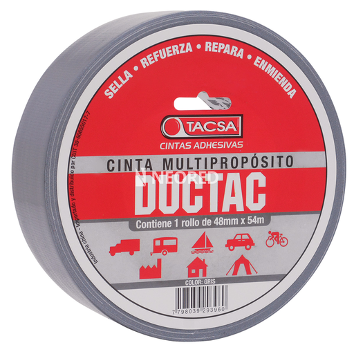 [TACPTDUCTA896G] Cinta MULTIPROPOSITO 48mm x 54m x 0.26mm Gris