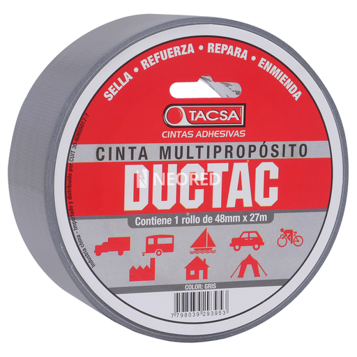 [TACPTDUCTA893G] Cinta MULTIPROPOSITO 48mm x 27m x 0.26mm Gris