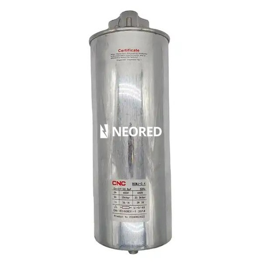 [CNCBGMJ0.4-25-3] Capacitor cilíndrico trifásico 25kvar, 400V