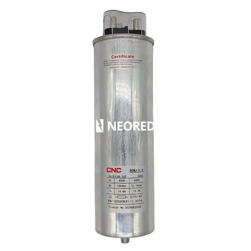 [CNCBGMJ0.4-10-3] Capacitor cilíndrico trifásico 10kvar, 400V