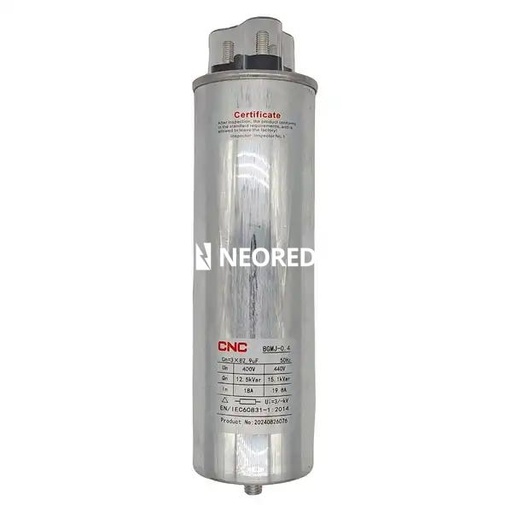 [CNCBGMJ0.4-12.5-3] Capacitor cilíndrico trifásico 12.5kvar, 400V