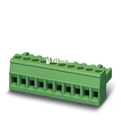 [PHO1779851] Conector para placa de circuito impreso, corriente nominal: 12 A, tensión de dimensionamiento (III/2): 320 V, número de polos: 4, paso: 5 mm, tipo de conexión: Conexión por tornillo con cápsula de tracción, color: verde, superficie contactos: Estaño