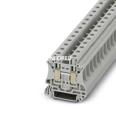 [PHO3044160] Borne de paso, tensión nominal: 1000 V, corriente nominal: 57 A, tipo de conexión: Conexión por tornillo, número de conexiones: 2, sección:0,5 mm² - 16 mm²,  AWG: 20 - 6, anchura: 10,2 mm, altura: 46,9 mm, color: gris, clase de montaje: NS 35/7,5, NS 35/1