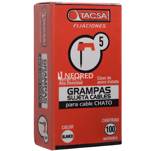 [TACPTGRAM05B] Grapa p-cable plano  5,0mm BLA