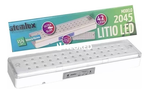 [ATO2045Led] Luminaria Aut. 42 Led's de alto brillo - Autonomía 14 / 30Hs.  - Batería de plomo ácido de 6V - 4,2Ah.