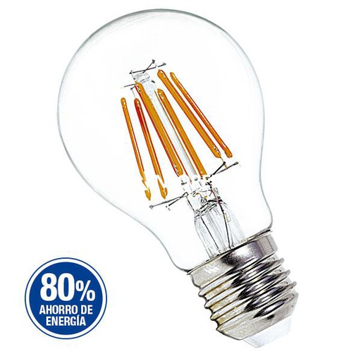 [TBCA60-S6WW] LAMPARA A LED CON FILAMENTO 6W 360º LUZ CALIDA