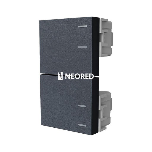 [JEL80451] 2 Interruptores Unipolares Negro