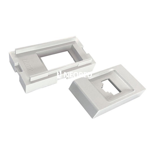 [JEL20091] Conjunto Soporte RJ 45 Blanco