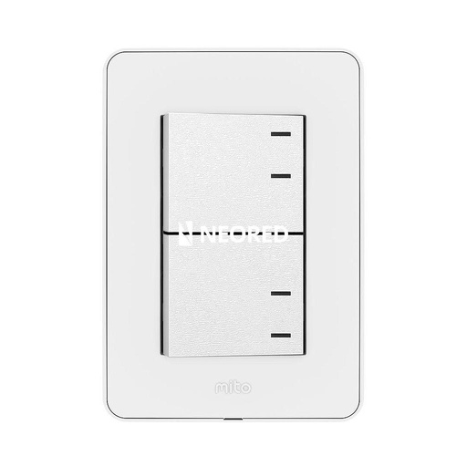 [JEL32102/2] 2 Interruptores Unipolar Teclón 220Vca - 10A  Blanco/Blanco