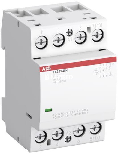 [ABB1SAE351111R0640] Contactor ESB 63A, 4NA, 230Vca/Vcc, 3 módulos