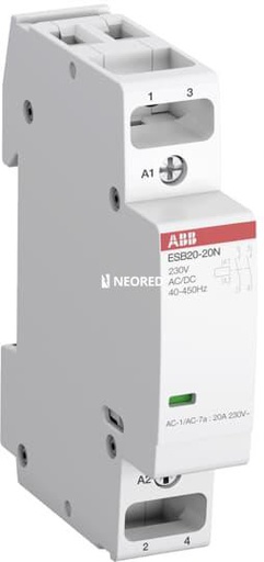 [ABB1SBE121111R0120] Contactor ESB 20A, 2NA, 24Vca/Vcc, 1 módulo