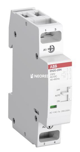 [ABB1SBE122111R0620] Contactor EN 20A, 2NA, 230VVcc con mando Manual, 1 módulo