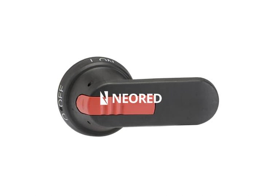 [ABB1SCA022381R0830] Manija negra IP65 tipo pistola L=95mm con bloqueo candado y de puerta para OT315...400 / OS400