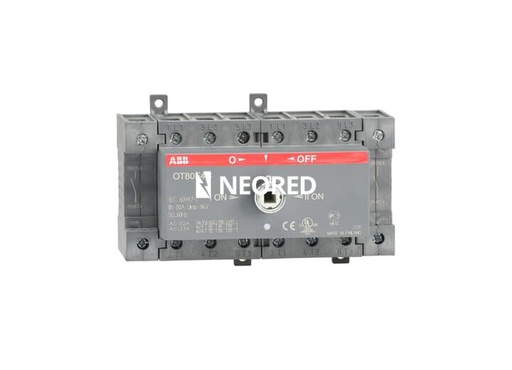 [ABB1SCA105418R1001] Conmutadora manual bajo carga In=80A - 4 polos