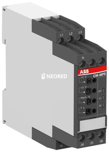 [ABB1SVR730884R3300] Monitores trifásicos, parámetros eléctricos varios Relés trifásicos de monitoreo de desbalance de fases, sobre/subtensión, secuencia y falta de fase, Alim 3x300-500 Vca 2 INV