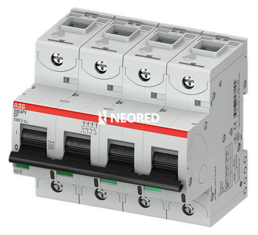 [ABB2CCF019629R0001] Interruptor termomagnético tetrapolar  In 50A. Icu = 5kA @ 1500VDC Clase S - Aplicación Solar)