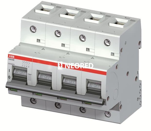 [ABB2CCS814001R0804] Dis-Interruptor termomagnético tetrapolar In 80. Icu = 16kA Ics = 10kA. Curva C