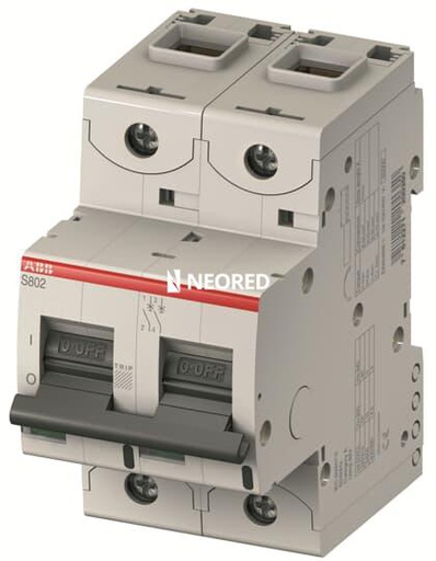 [ABB2CCS862001R0204] Interruptor termomagnético bipolar  In 20. Icu = 50kA Ics = 40kA. Curva C