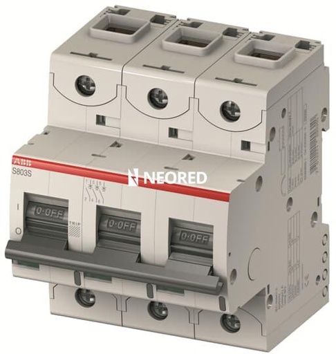 [ABB2CCS863001R0824] Dis-Interruptor termomagnético tripolar  In 100. Icu = 50kA Ics = 40kA. Curva C