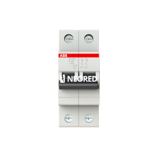 [ABB2CDS242001R0404P] Interruptor termomagnético bipolar  In 40A Icn = 4,5kA @ IEC60898 Curva C